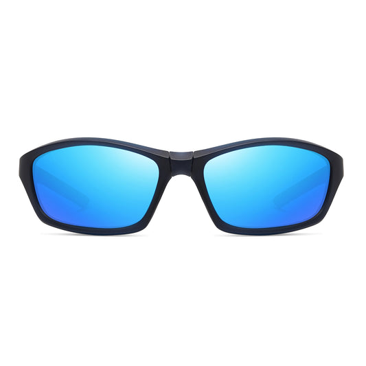 StinkEye™ Edge sunglasses deep blue frame blue lens front view