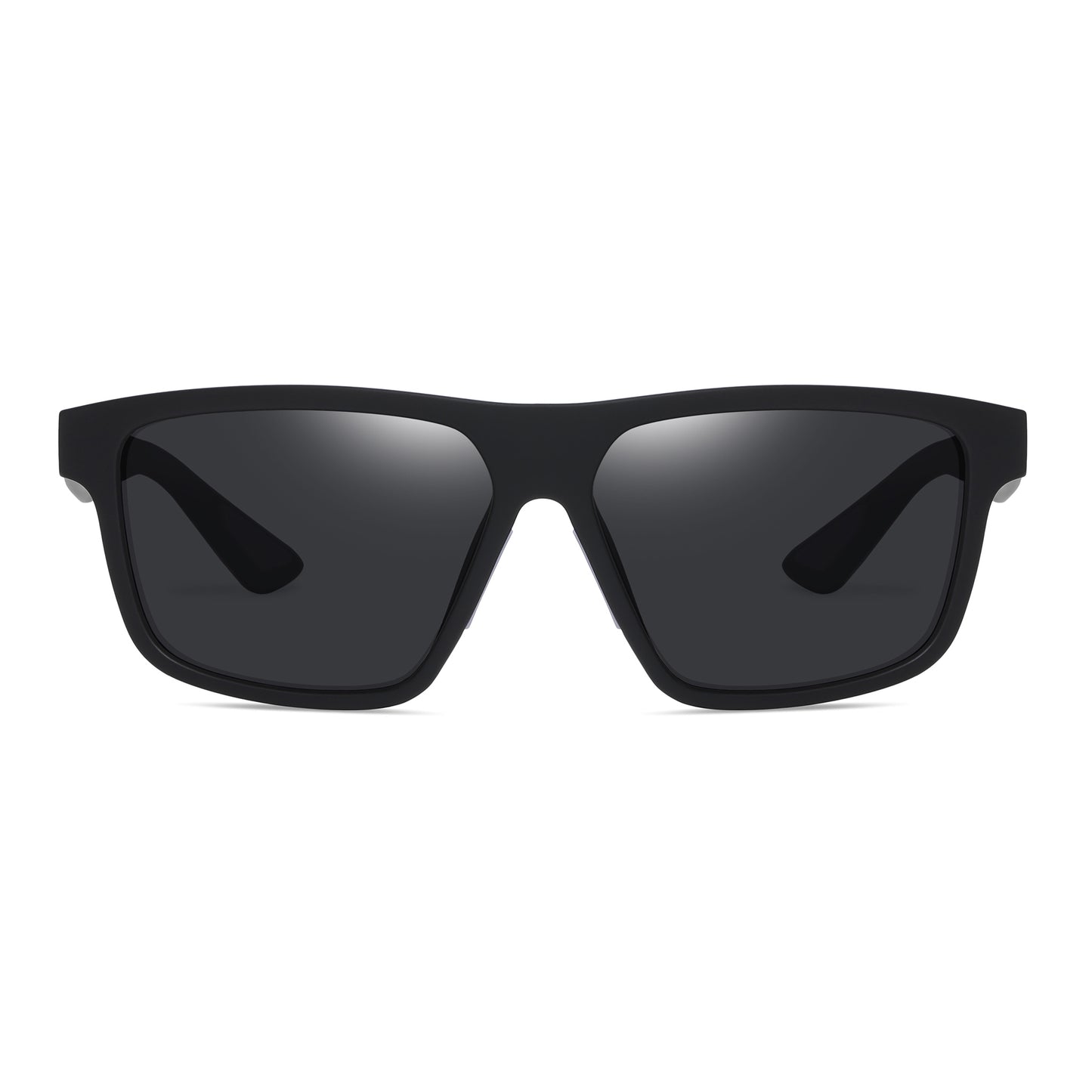 StinkEye™ Rogue sunglasses black frame grey lens front view