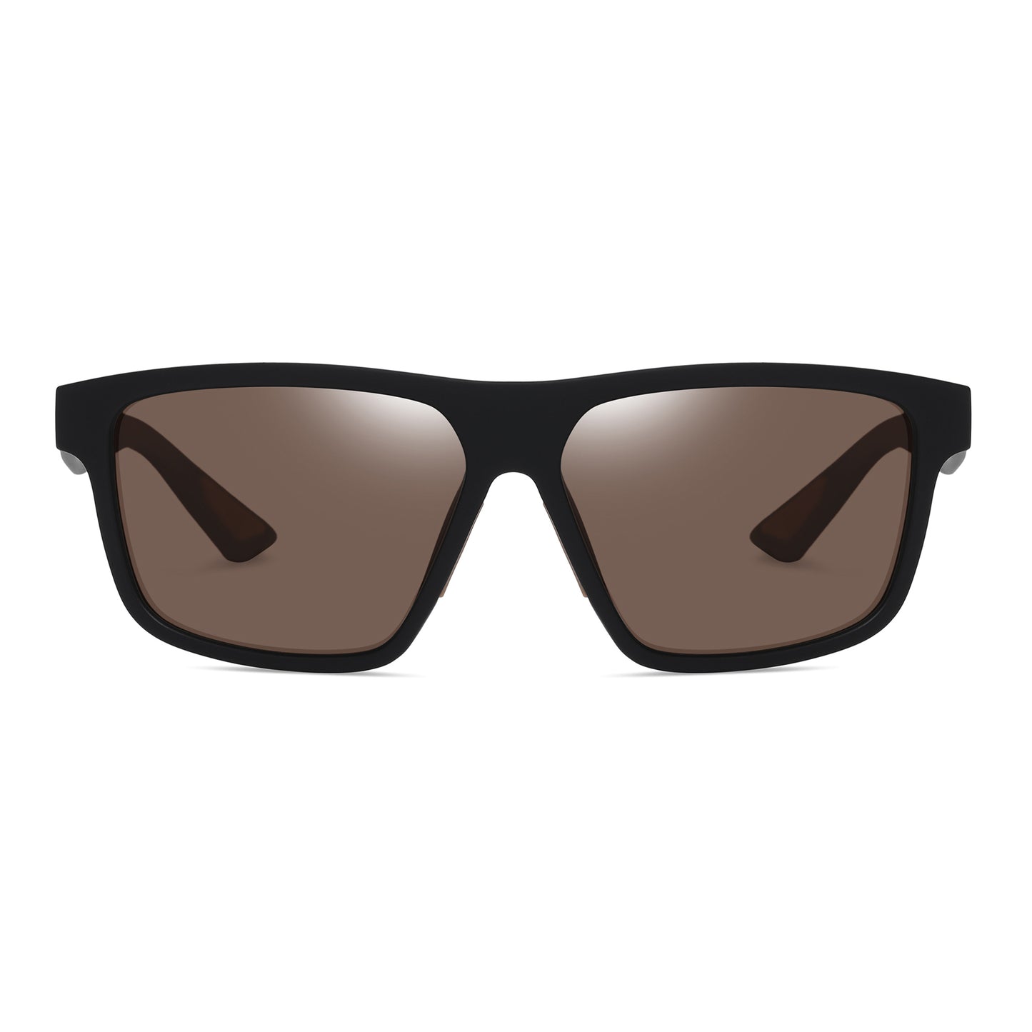 StinkEye™ Rogue sunglasses black frame brown lens front view