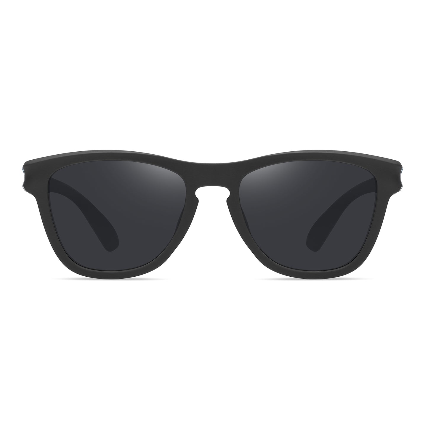 StinkEye™ Slash sunglasses black frame grey lens front view