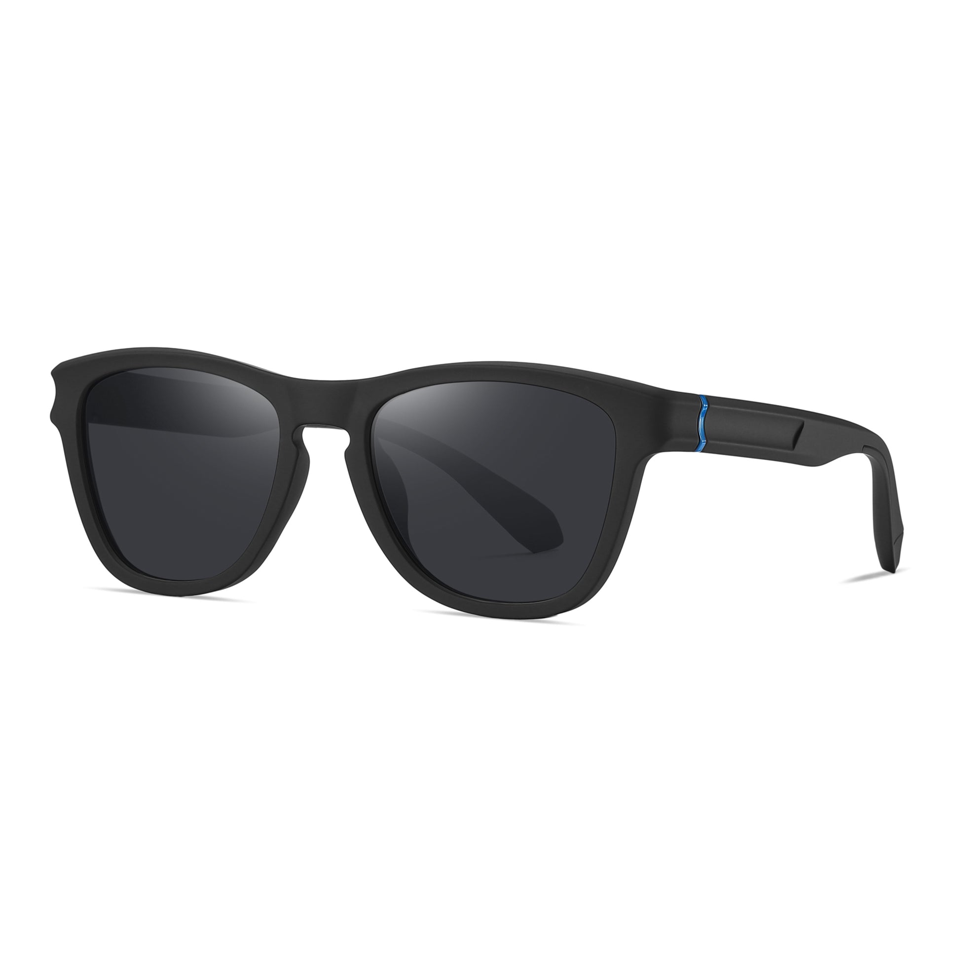 StinkEye™ Slash sunglasses black frame grey lens side view