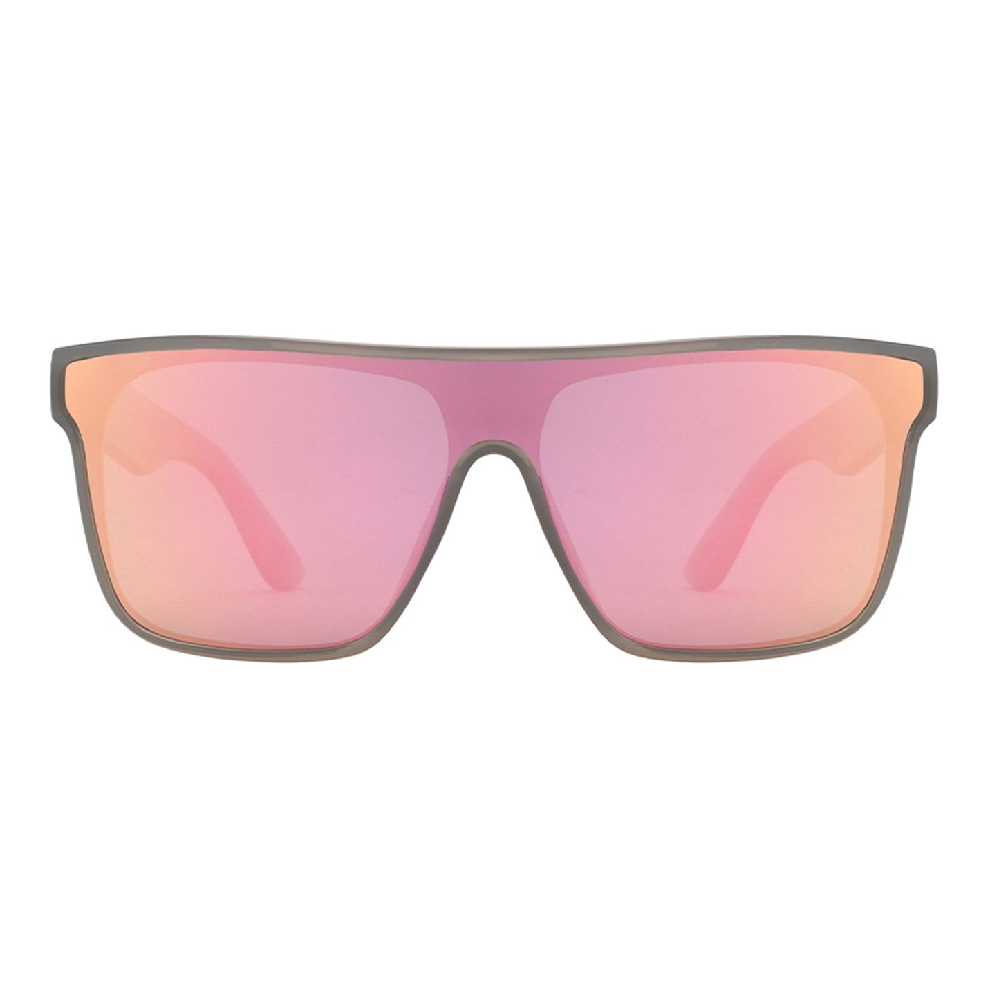 StinkEye™ Horizon sunglasses gold frame pink lens front view