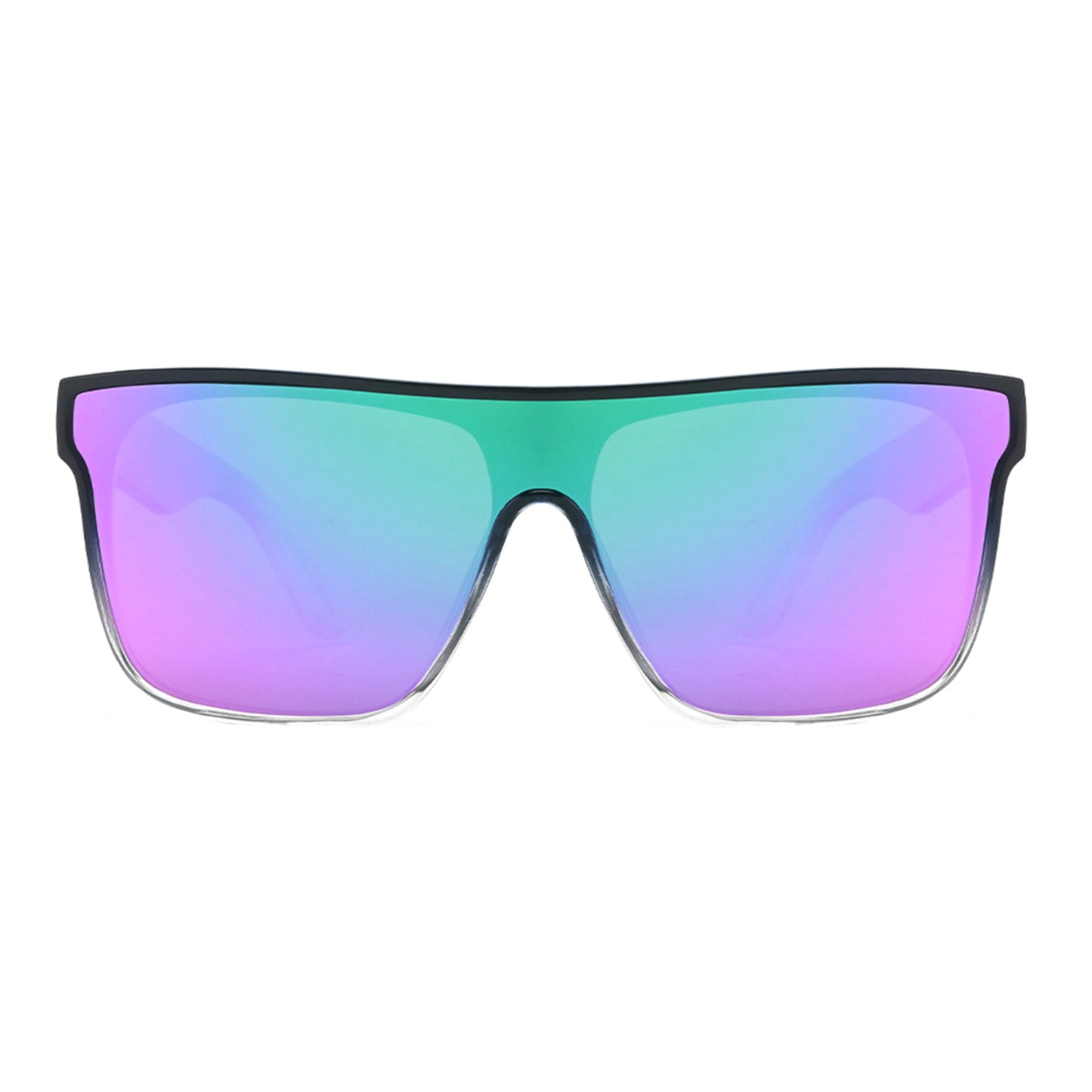 StinkEye™ Horizon sunglasses black frame purple lens front view