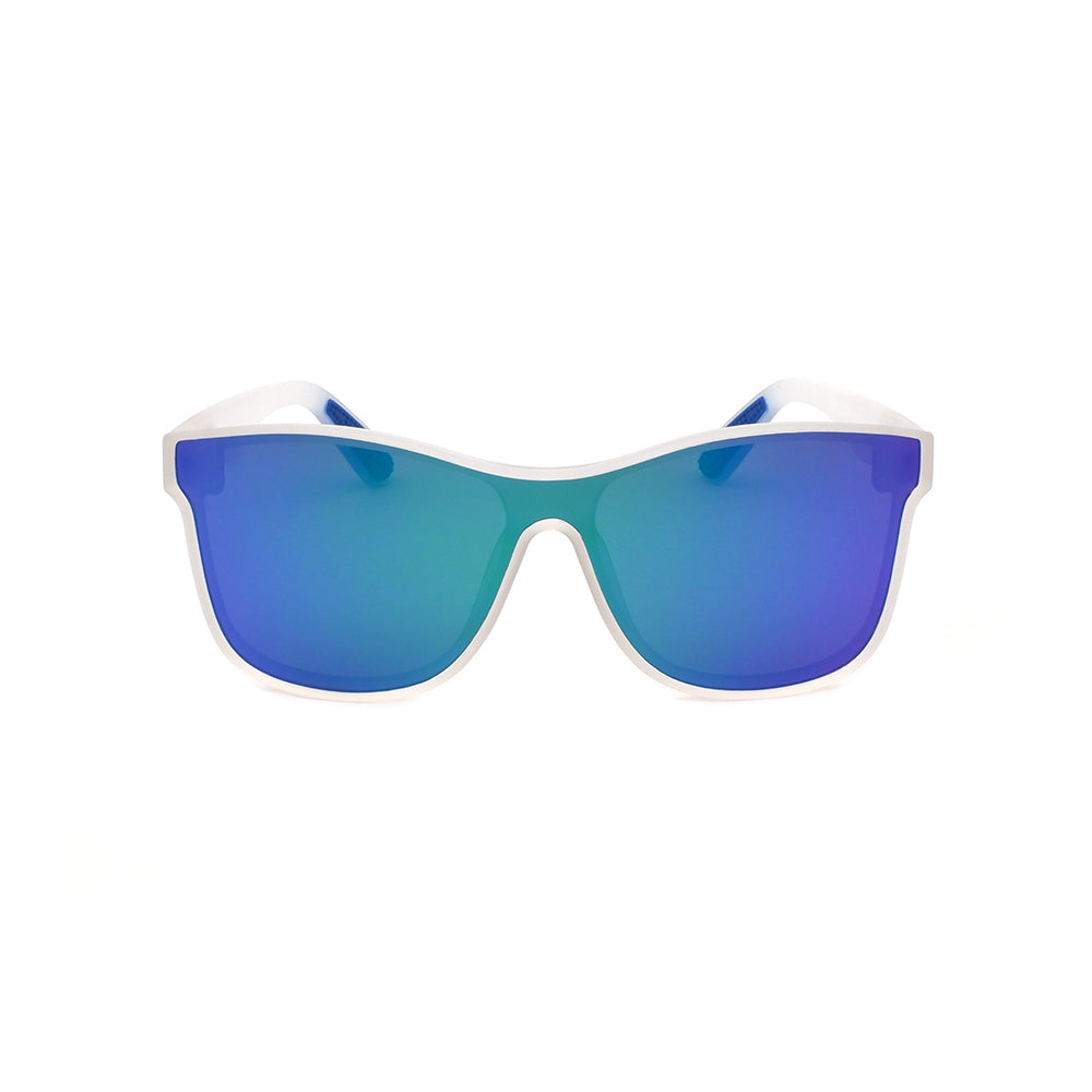 StinkEye™ Summit sunglasses white frame purple lens front view