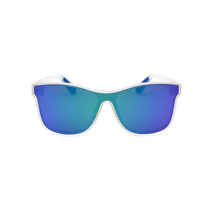 StinkEye™ Summit sunglasses white frame purple lens front view